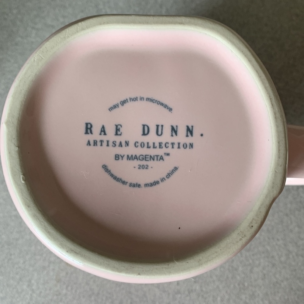 Rae Dunn SOUL MATE Blush Pink Glossy mug Artisan Collection by Magenta GUC - Picture 6 of 7